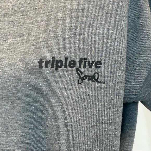 TRIPLE Five Soul heather gray tie front sweatshirt sweater dress Sz L - Picture 3 of 14